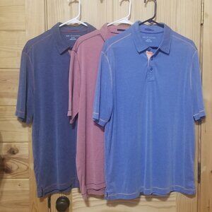 Lot of (3)Age Of Wisdom Polo Short Sleeve Knit Shirts. XL Excellent